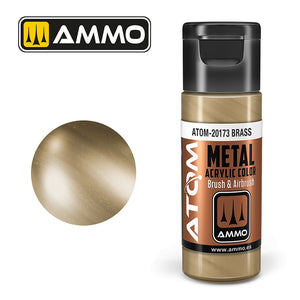 AMMO of Mig Jimenez 20173 ATOM METALLIC Brass 20ml