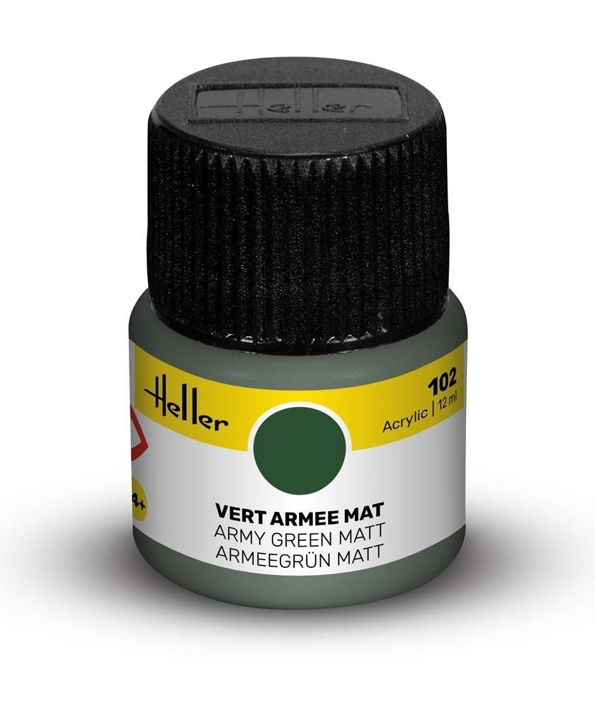 Heller 9102 102 Vert armée - Mat 12 ml