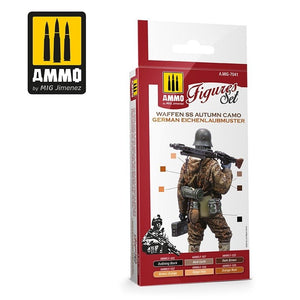 AMMO of Mig Jimenez 7041 WAFFEN SS Autumn Camo. German Einchenlaubmuster Set 6x17ml – Bild 2