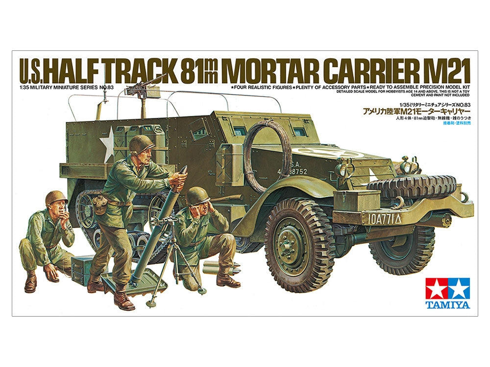 Tamiya 35083 U.S. Half Track 81mm Mortar Carrier M21 1/35 – immagine 2