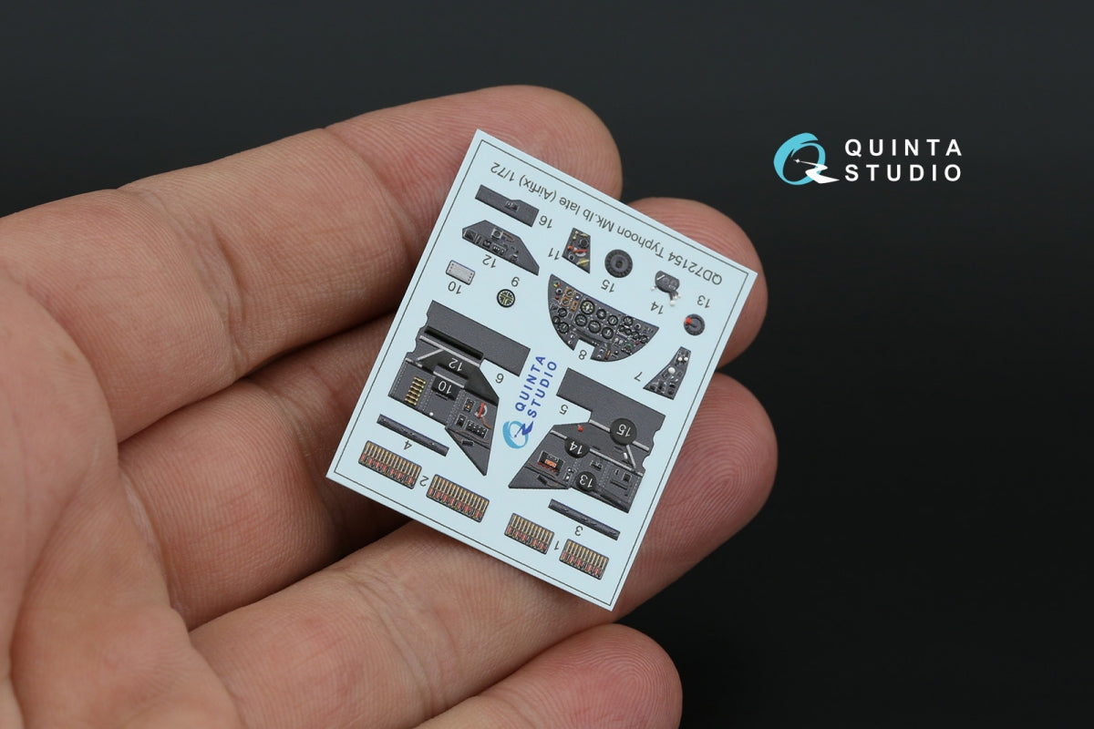 Intérieur coloré imprimé en 3D sur papier décalcomanie Quinta Studio QD72154 Typhoon Mk.1B Late (Airfix) 1/72 – image 6