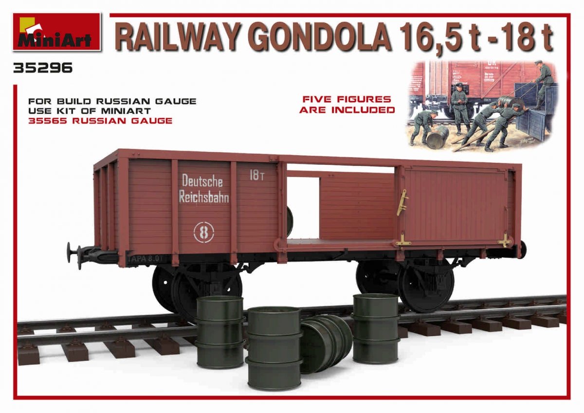 MiniArt 35296 RAILWAY GONDOLA 16,5-18t 1/35 – immagine 9