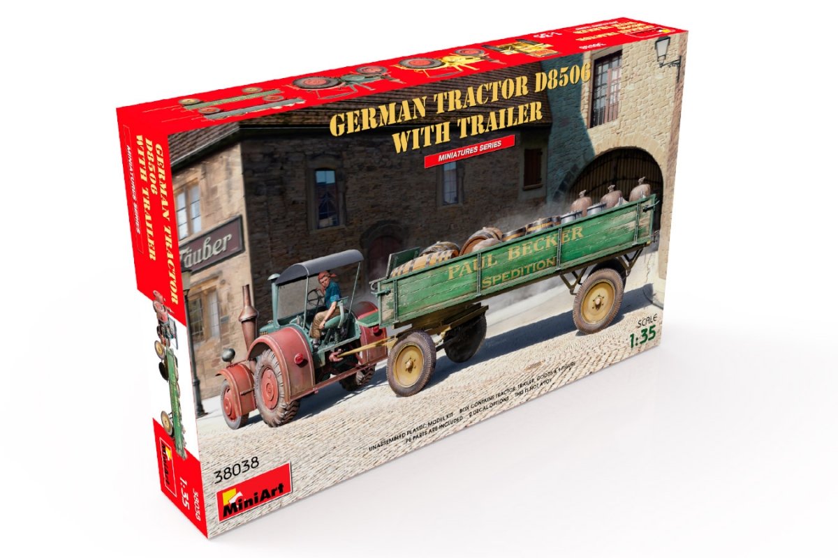 MiniArt 38038 German Tractor D8506 with trailer 1/35 – image 2