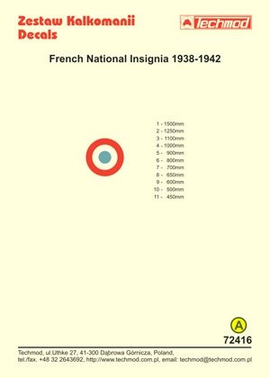 Techmod 72416 - French National Insignia 1938-1942 1/72 – Bild 2
