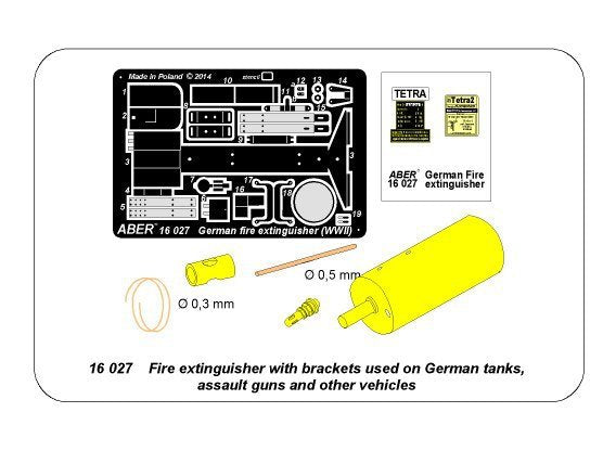 Aber 16027 Fire extinguisher with brackets used on German tanks, assault guns and other vehicles 1/16 – imagen 15
