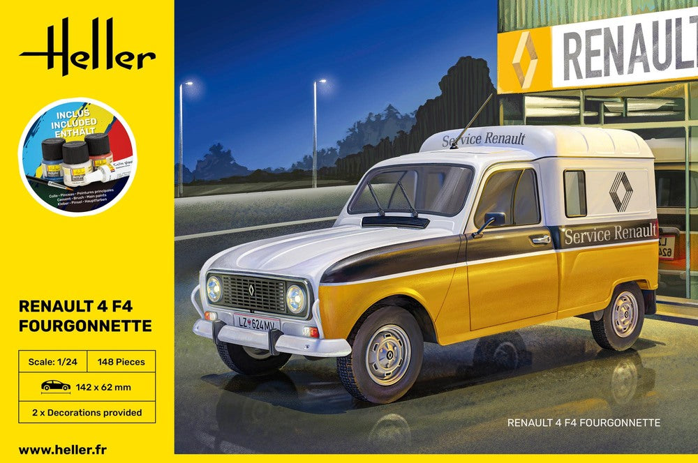 Heller 58700 Starter Kit - Renault 4 F4 Fourgonette 1/24