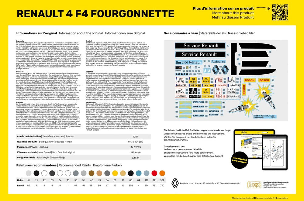 Heller 82700 Renault 4 F4 Fourgonette 1/24 – immagine 2
