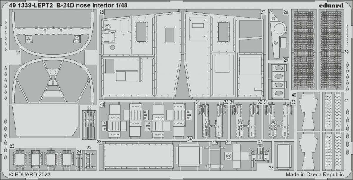 Eduard 491339 B-24D nose interior REVELL 1/48 – imagen 2
