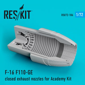 RESKIT RSU72-0186 F-16 F110-GE CLOSE EXHAUST NOZZLES FOR ACADEMY KIT 1/72 – imagen 2