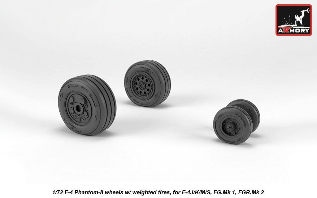 Armory Models AW72330 F-4 Phantom-II wheels w/ weighted tires, late 1/72 – Bild 3