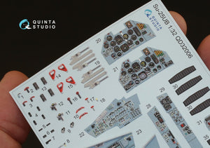 Quinta Studio QD32006 Su-25UB 3D-Printed &amp;amp; coloured Interior on decal paper (for Trumpeter kit) 1/32 – imagen 5