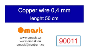 Fil de cuivre Omask 90011, diamètre 0,4 mm, longueur 50 cm