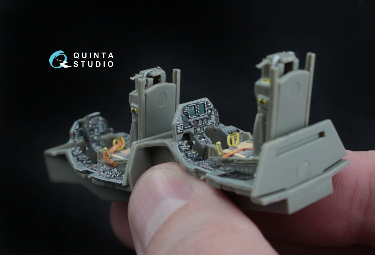 Quinta Studio QD48045 F-16D (block 30/40/50) 3D-Printed &amp;amp; coloured Interior on decal paper (for Kinetic kit) 1/48 – imagen 6