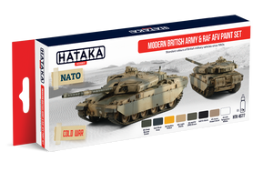Hataka HTK-AS77 Modern British Army &amp;amp; RAF AFV paint set (8x17ml)