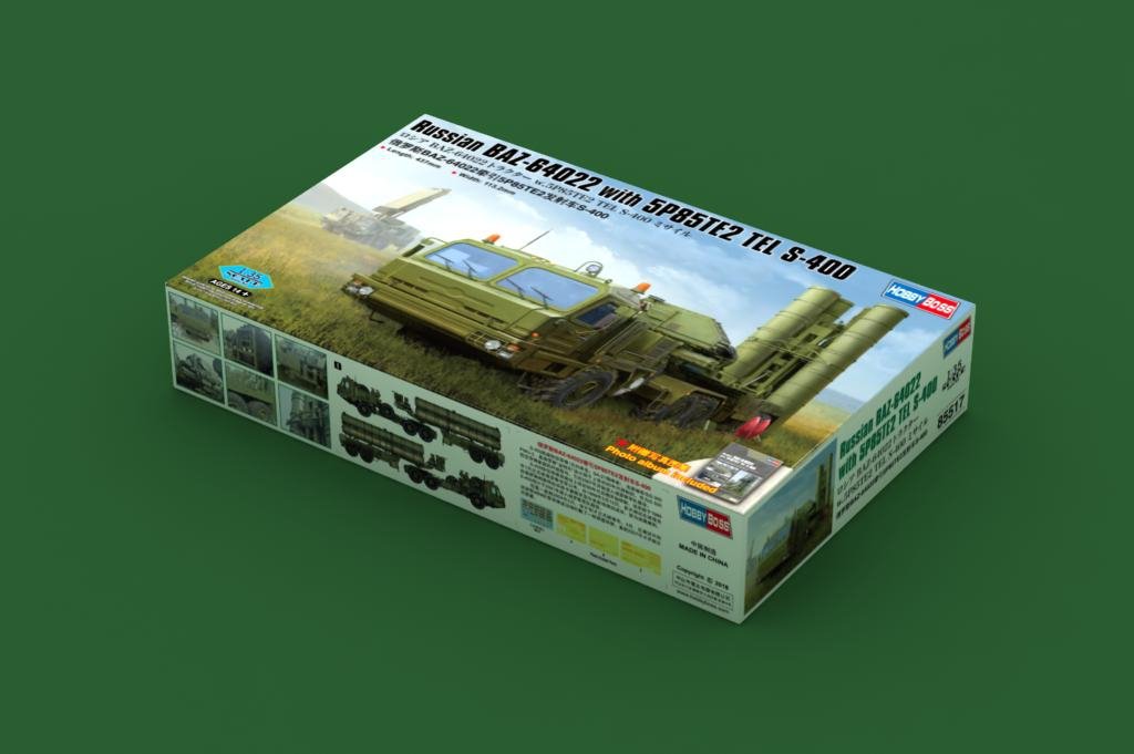 Hobby Boss 85517 Russian BAZ-64022 with 5P85TE2 TEL S-400 1/35 – immagine 2
