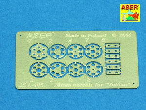 Aber 35L-105 20 mm Barrels for U.S. M61 gun Vulcan 1/35 – immagine 7