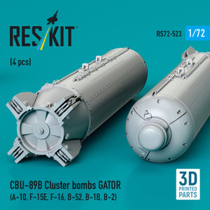 RESKIT RS72-0523 CBU-89B cluster bombs GATOR (4 pcs) (3D Printed) 1/72 – Bild 3