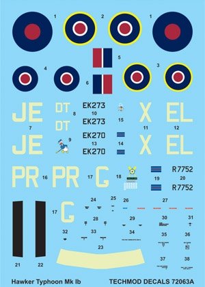 Techmod 72063 - Hawker Typhoon Ib 1/72