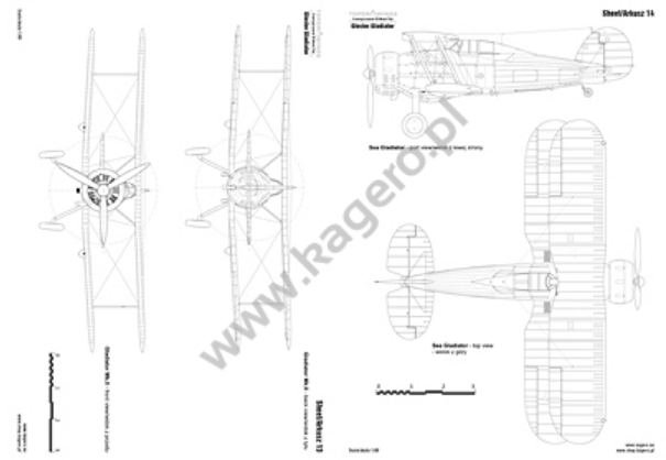 Kagero 7094 Gloster Gladiator Mk. I, I Trop, II, II Meteo, Sea Gladiator, J-8 EN/PL – immagine 3