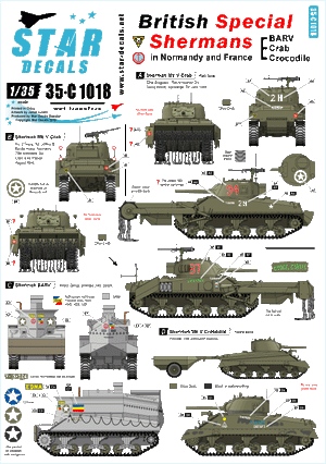 Star Decals 35-C1018 British Special Shermans 1/35