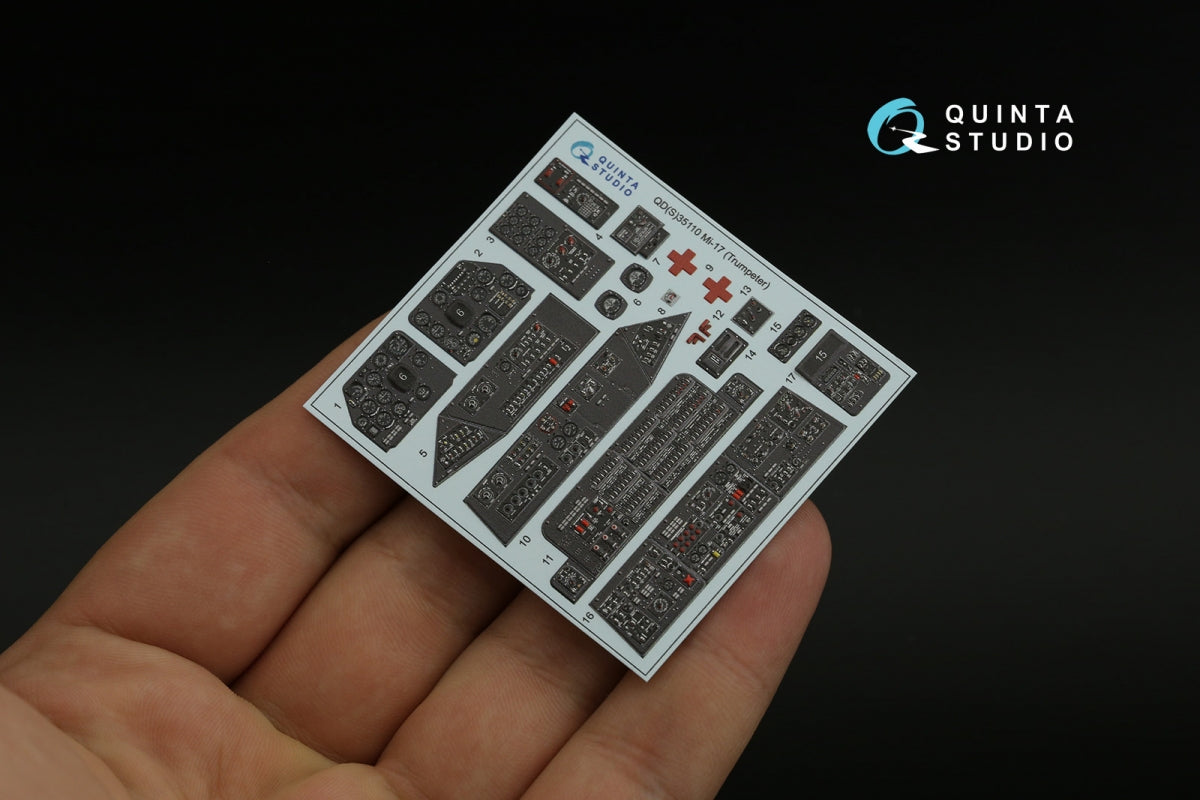 Quinta Studio QD35110 Mi-17 3D-Printed coloured Interior on decal paper (Trumpeter) 1/35 – immagine 5