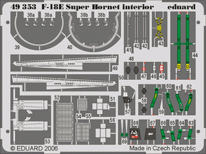 Intérieur du F-18E Eduard 49353 au 1/48 (Hasegawa)