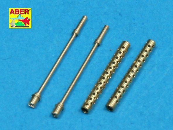 Aber 35L-082 Set of 2 standard barrels for U.S aircraft machine guns cal .50 Browning ANM2 A4 with one part muzzle 1/35