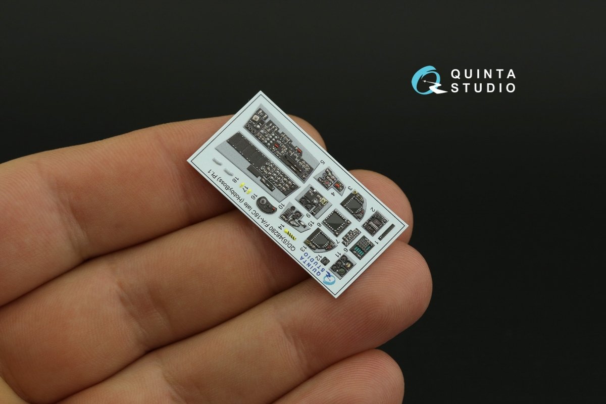 Quinta Studio QDS-48280 F/A-18C late 3D-Printed &amp;amp; colored Interior on decal paper (HobbyBoss)(Small version) 1/48 – image 8