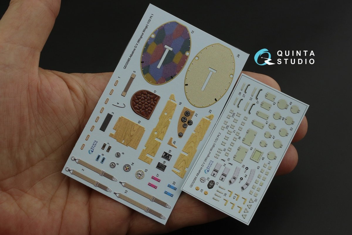Quinta Studio QD32085 Albatros D.V 3D-Printed &amp;amp; coloured Interior on decal paper (Wingnut Wings) 1/32 – Bild 14