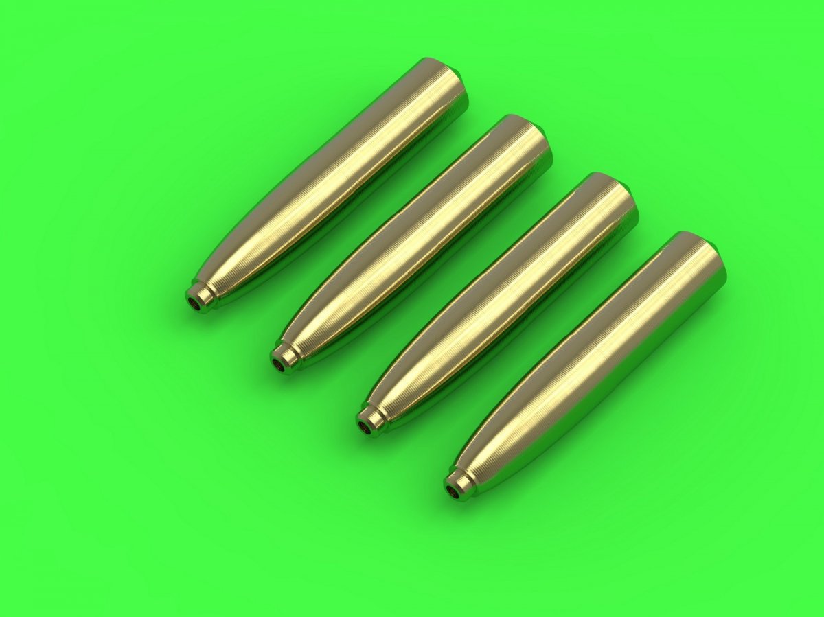 Master AM-72-120 Hawker Tempest Mk.V early version - 20mm Hispano gun barrels in shrouds (4 pcs.) (1/72)