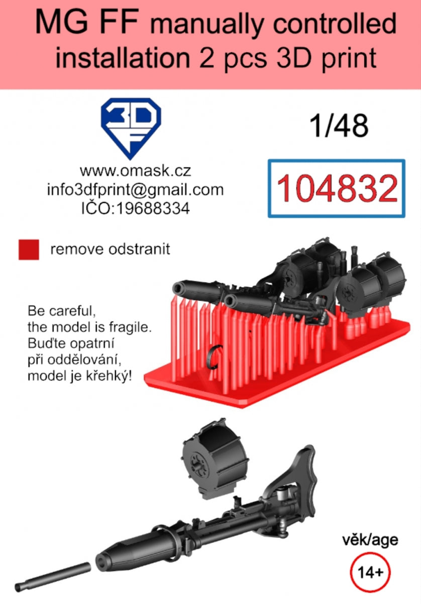 Omask 104832 MG-FF manually controlled installation 3D print 1/48 – zdjęcie 2