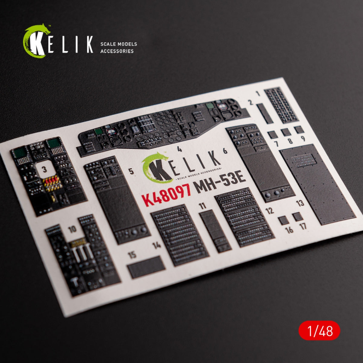 KELIK K48097 MH-53 Sea Dragon - interior 3D decals for Academy kit 1/48 – immagine 4