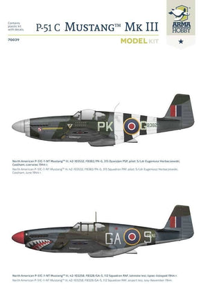 Arma Hobby 70039 P-51C Mustang Mk III Model Kit 1/72 – zdjęcie 5