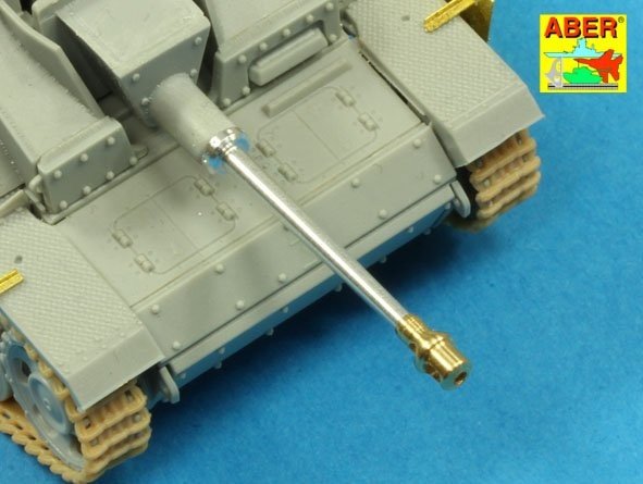 Aber 72L-53 Lufa do niemieckich dział pancernych StuG.III, Ausf.G wersja wczesna / German StuK.40 L/48 7,5 cm Barrel early model muzzle brake for StuG. III Ausf.F/8 and StuG. III Ausf.G early 1/72 – imagen 7
