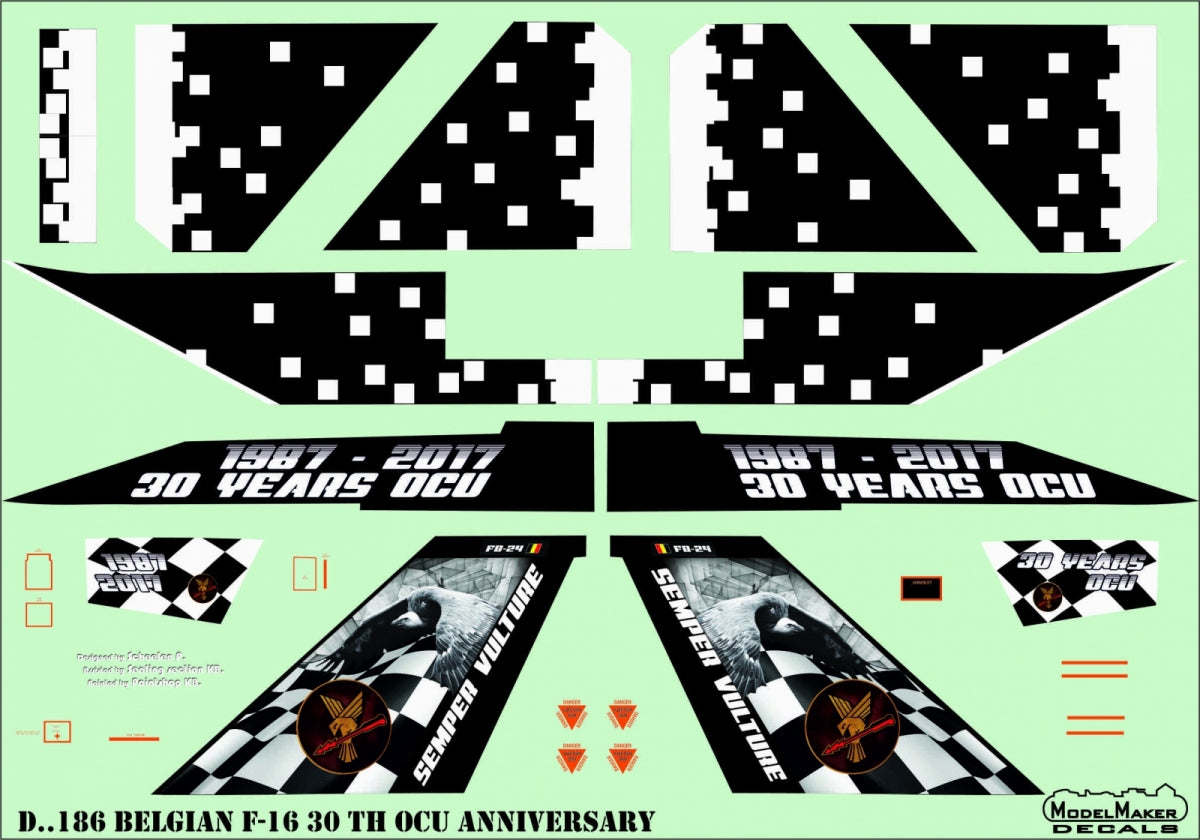 ModelMaker Decals D48186 Belgian F-16 30th OCU anniversary 1/48 – Bild 4
