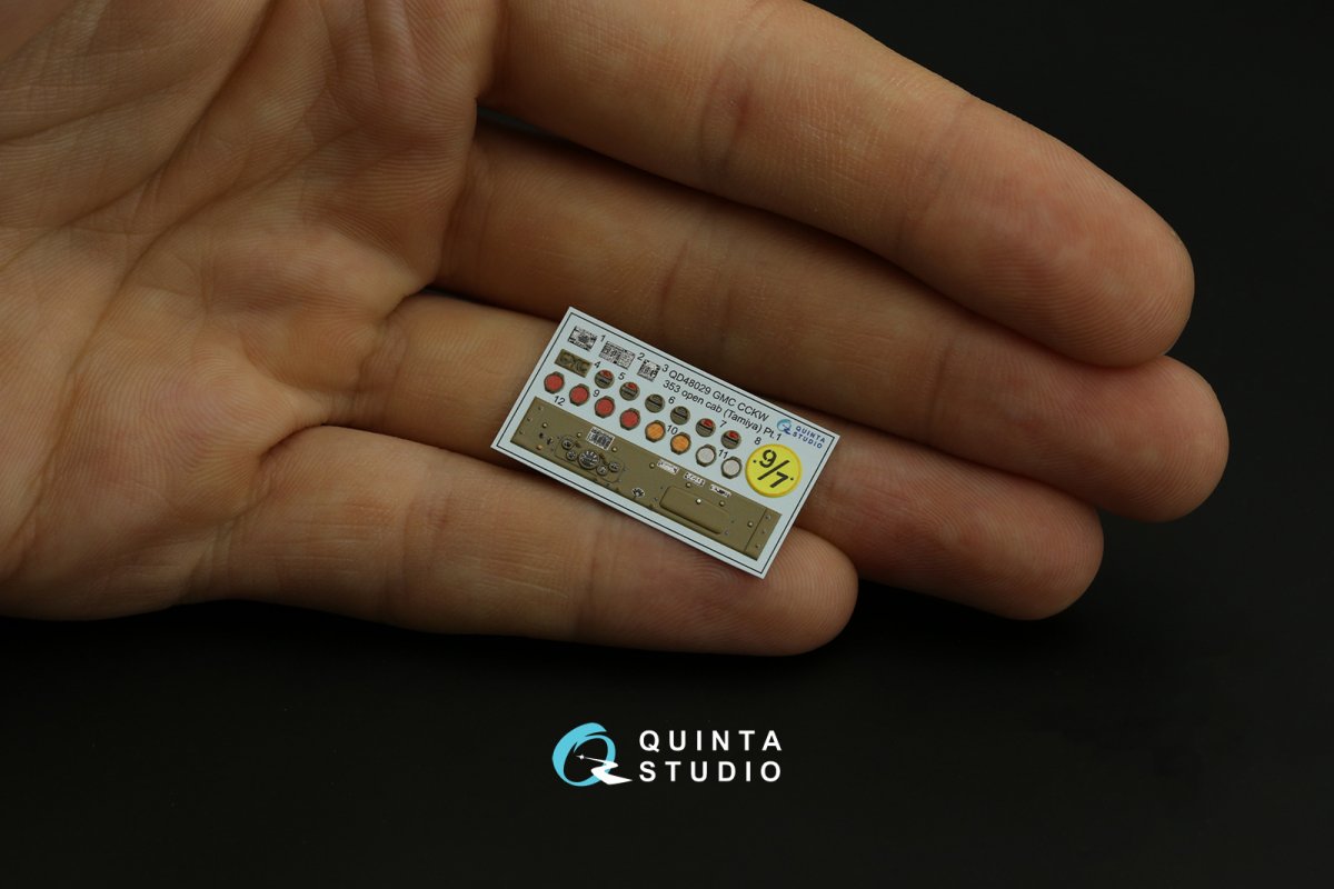 Quinta Studio QD48029 GMC CCKW 353 (open cab) 3D-Printed &amp;amp; coloured Interior on decal paper (Tamiya) 1/48 – imagen 5