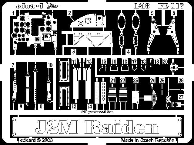 Eduard FE117 J2M Raiden 1/48 Hasegawa