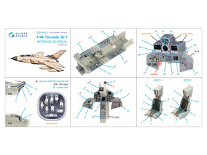 Quinta Studio QD+48261 Tornado GR.1 3D-Printed &amp;amp; coloured Interior on decal paper (Revell) (with 3D-printed resin parts) 1/48 – Bild 2