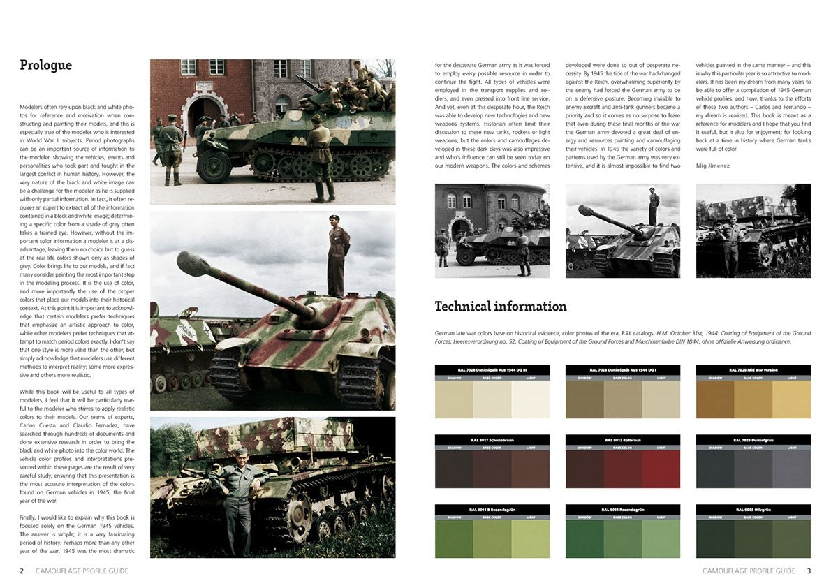 AK Interactive AK403 1945 GERMAN COLORS. CAMOUFLAGE PROFILE GUIDE (English) – Bild 3