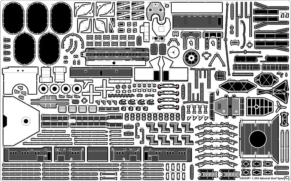 Pontos 35033F1 ADMIRAL GRAF SPEE 1939 Detail Up Set 1/350 – image 9