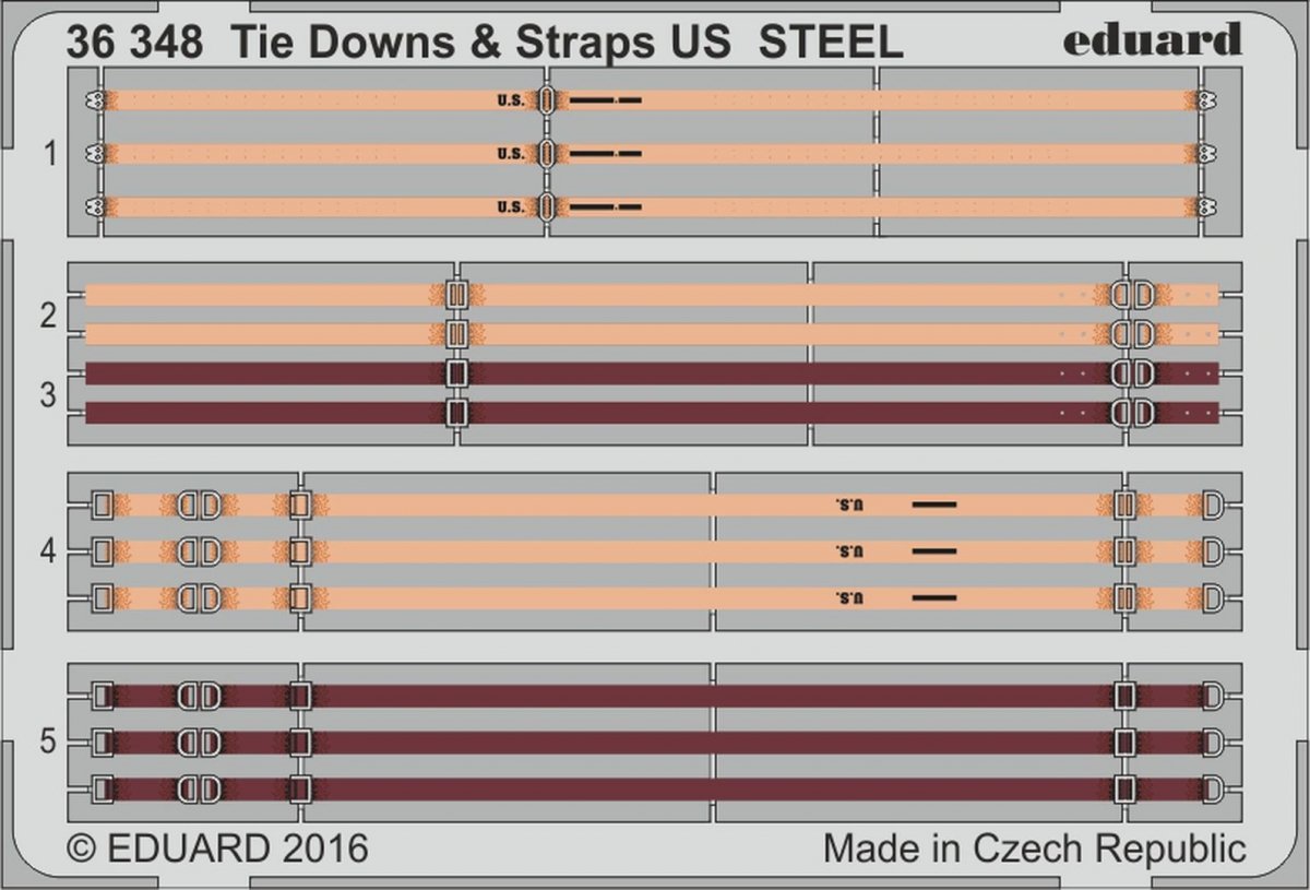 Eduard 36348 Tie Downs &amp;amp; Straps US STEEL 1/35
