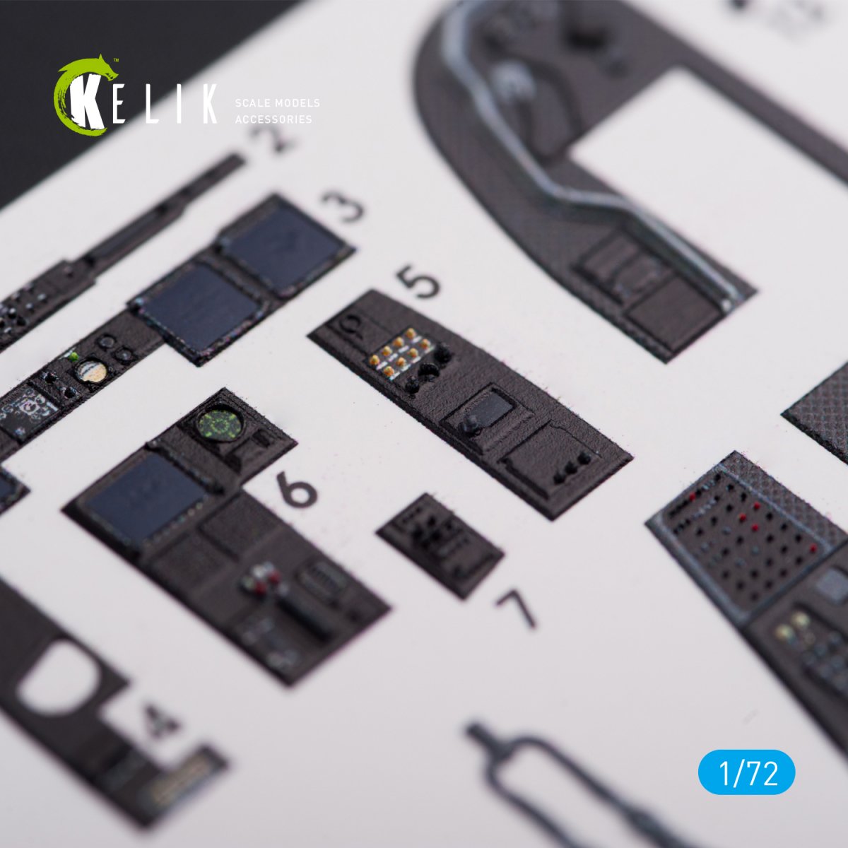KELIK K72005 V-22 &amp;quot;OSPREY&amp;quot; INTERIOR 3D DECALS FOR HASEGAWA KIT 1/72 – zdjęcie 4