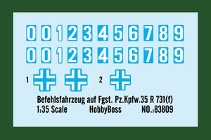 Hobby Boss 83809 Befehlsfahrzeug auf Fgst. Pz.Kpfw.35 R 731(f) 1/35 – Bild 4