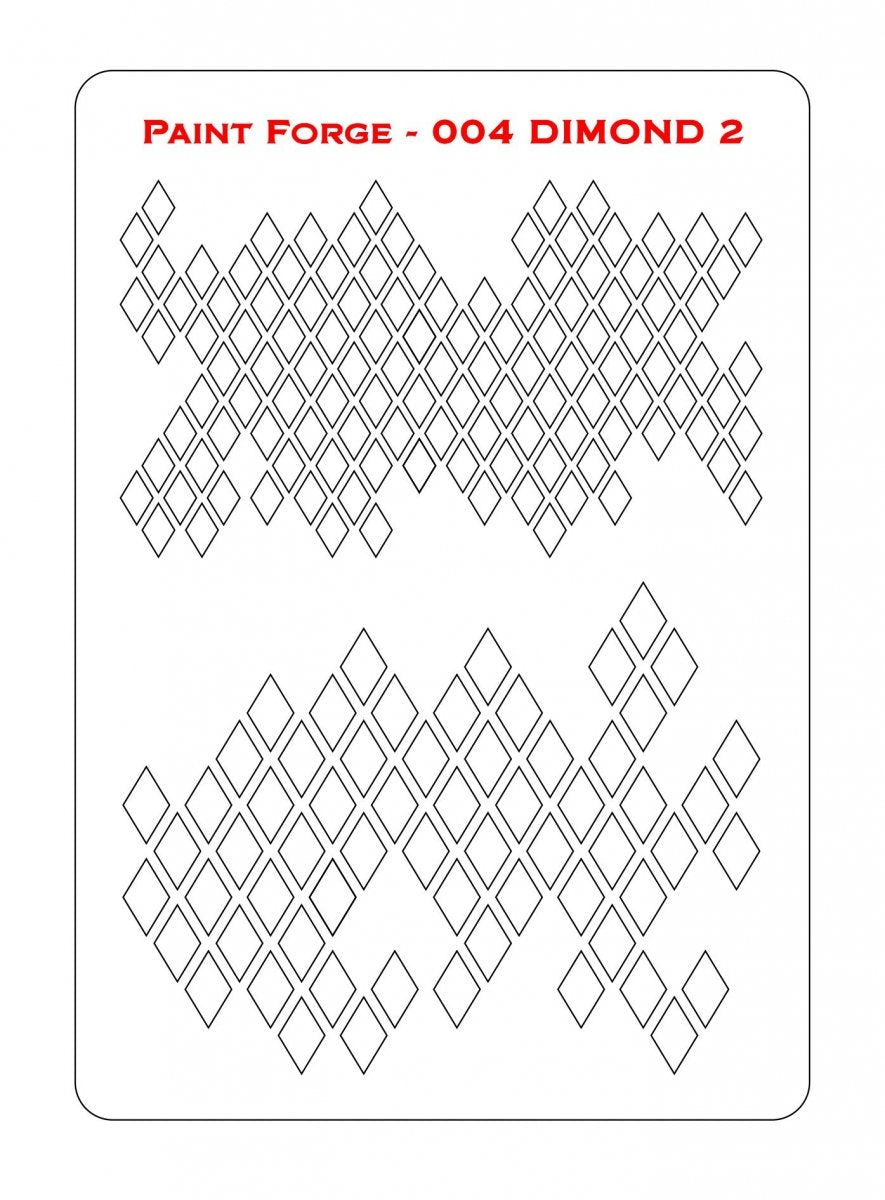Paint Forge PFST004M STENCIL - DIAMONDS 2 – immagine 2
