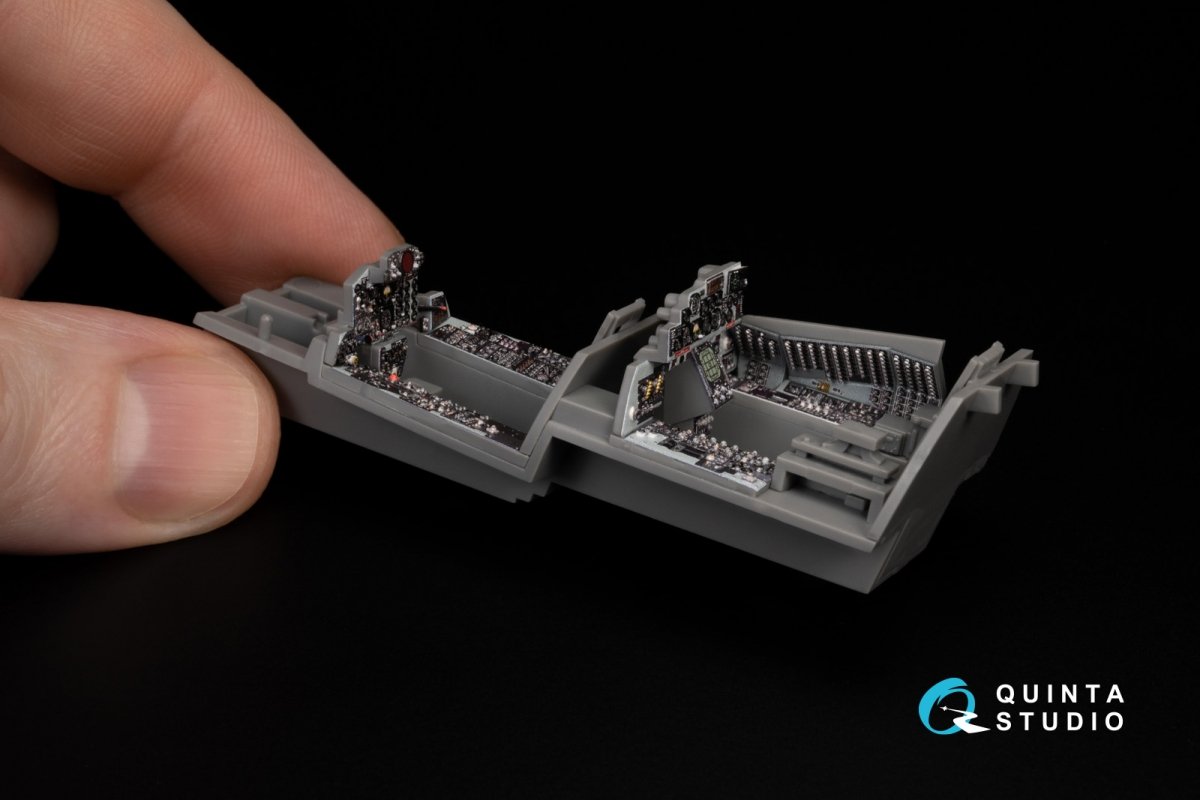 Quinta Studio QD+48387 F-4E early with slatted wing 3D-Printed &amp;amp; coloured Interior on decal paper (Meng) (with 3D-printed resin parts) 1/48 – zdjęcie 12