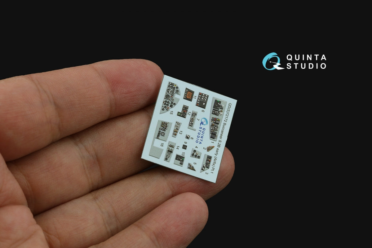 Quinta Studio QD72172 Blackburn Buccanneer S.2B Early 3D-Printed &amp;amp; coloured Interior on decal paper (Airfix) 1/72 – immagine 6