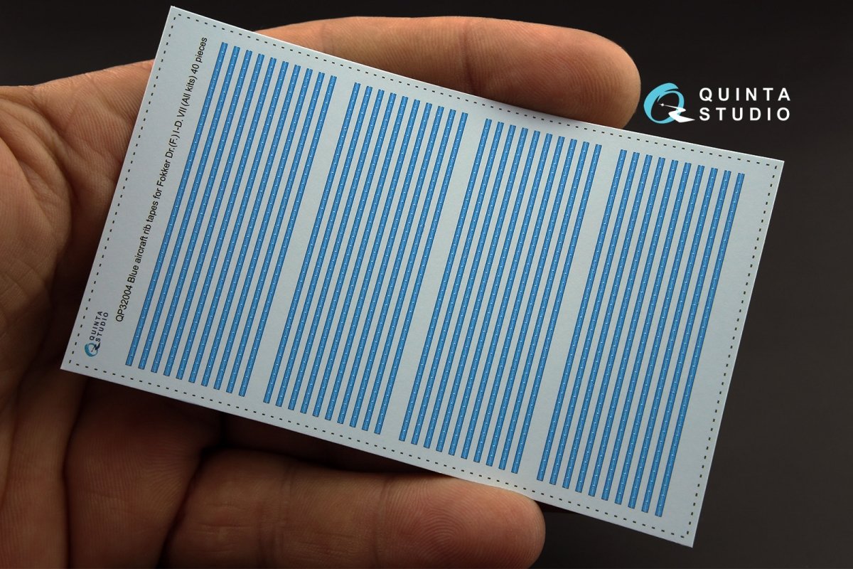 Quinta Studio QP32004 Blue rib tapes Fokker Dr. (F.)I-D.VII (for All kit) 1/32 – zdjęcie 5