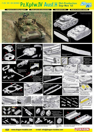 Dragon 6526 Pz.Kpfw.IV Ausf.H, mi-production septembre-nov 43 (1/35) – image 2