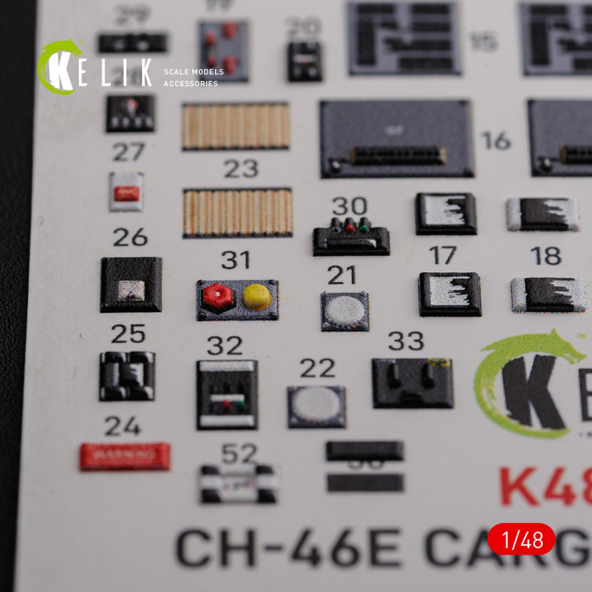 KELIK K48091 CH-46E Cargo compartment interior 3D decals for Academy kit 1/48 – Bild 4