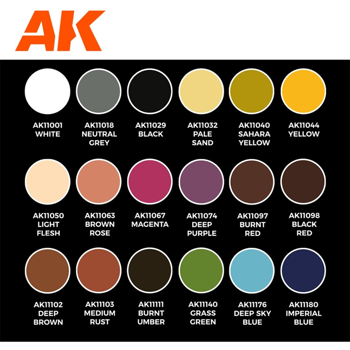 AK Interactive AK11765 SIGNATURE SET – KEIGO MURAKAMI PERSONAL MIXES – ANIME FIGURES PAINT SET 18x17 ml – zdjęcie 3